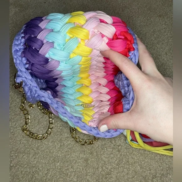 Multicolor Rainbow Handmade Crossbody purse - Picture 3 of 3